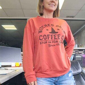 Graphic Print Coffee Sweatshirt
